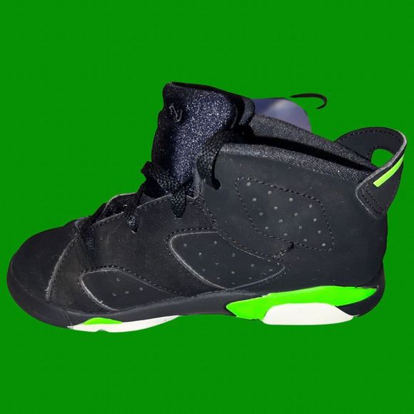 Nike Air Jordan 6 Retro Electric Green Baby Toddler Size 10C - Picture 5 of 6